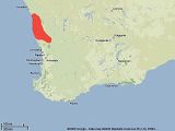 mapa rozšíření Byblis lamellata