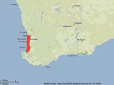mapa rozšíření Drosera bulbigena